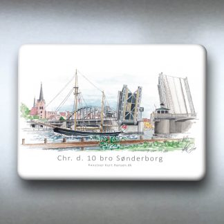 Køleskabsmagnet, Chr. den 10. bro, Sønderborg